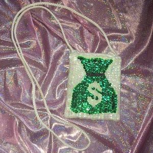 Money Bag Crossbody Sequin Purse